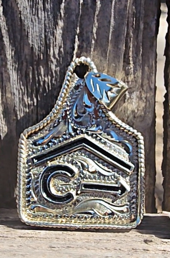 Men's Sterling Silver Cow Tag Custom Cattle Brand Necklace Rancher Jewelry  KEB Designs - Etsy
